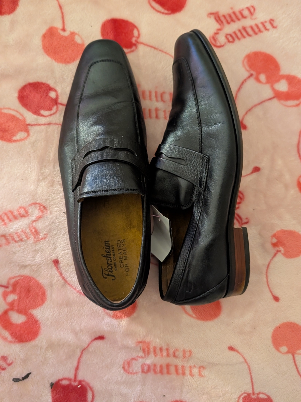 Florsheim Black Leather Penny Loafers for Men
